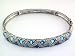 14K 4.25 CTW Blue Topaz & Diamond Bangle