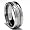 8MM Men's Tungsten Carbide Ring, Band W/ White Carbon Fiber Inaly size 8