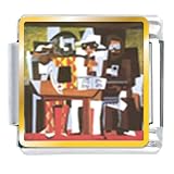 Picasso's Three Musicians Italian Charms Bracelet Link