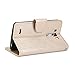 GMYLE LG G3 Case, Wallet Case Classic for LG G3 - Champagne Gold Natural Silk Pattern PU Leather Slim Stand Case Cover (Not Fit for LG G3 S, Beat and Vigor)
