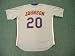 HOWARD JOHNSON New York Mets 1987 Majestic Cooperstown Throwback Away Baseball Jersey, MEDIUM