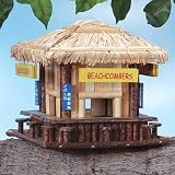 Beach Hangout Wood Wooden Birdhouse Bird House Feeder