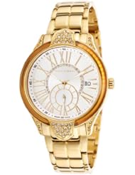 Womens Chronograph Gold-Tone Steel White Dial