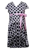 Rare Edition Girls 2-6x Brown/White Circle Ity Dress