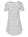 CHOiES record your inspired fashion Women's Black Striped Shift Tunic Mini Dress-Basic Summer tee Dress S