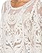 BFF Clothing Womens Long Sleeve Crochet Floral Top Natural