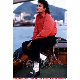  MICHAEL JACKSON 1980s ON ISLAND BOAT (1) RARE 8x10 FINE ART PHOTO