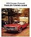 1974 CHRYSLER, PLYMOUTH Trailer Towing Guide [eb1942N]