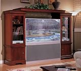 Cherry Louis Philippe 3pc Entertainment Center for Big / Wide Screen Plasma LCD w/o TV Stand