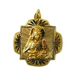 18K Gold Vintage Saint Barbara Medal