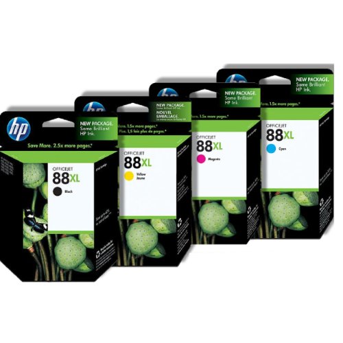 GENUINE HP 88XL RETAIL PACK (88XL BLACK + 88XL CYAN + 88XL MAGENTA + 88XL YELLOW) On Sale