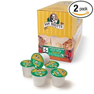 Van Houtte Cafe Swiss Water Decaf Fair Trade & Organic Medium Roast Coffee for Keurig Brewers 24-Count K-Cups (Pack of 2)
