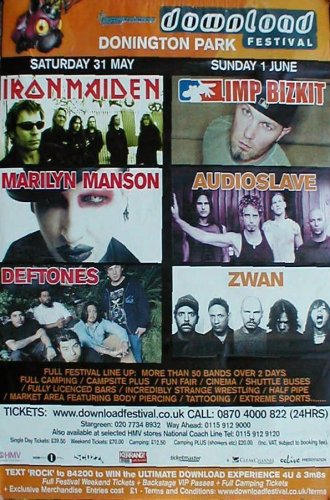 MARILYN MANSON - DOWNLOAD FESTIVAL-GIANT MUSIC POSTER