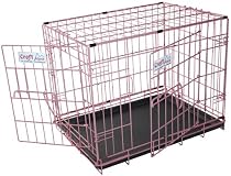 Croft Alpine Economy folding dog crate - PINK - 24ins - lightweight