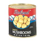 Roland Whole Mushrooms (8/15 Count), 16-Ounce Can (Pack of 4)