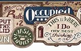 Navy Do Not Disturb Wallpaper Border
