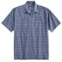 Van Heusen� Short-sleeve Blue Check Point Collar Woven Shirt
