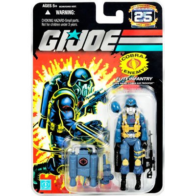 51YNELt5oLL G.I. JOE Hasbro 25th Anniversary 3 3/4 Wave 4 Action Figure Cobra Air Trooper [Elite Infantry]