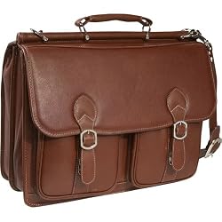McKleinUSA Hazel Crest 15604 S Series Leather Double Compartment Laptop Case (Brown)