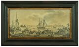 18th Century Antique Reproduction Engraving, Hand-aged Framed Print From Italy