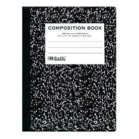 New-BAZIC C/R 100 Ct. Black Marble Composition Book Case Pack 48 - 333935