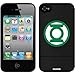 Green Lantern - Emblem Circle design on a Black iPhone 4 / 4S Slider Case