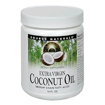 Source Naturals Coconut Oil Extra Virgin-Jar, 16 ounce (Pack of 2)