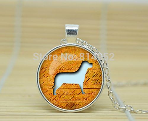VintaStore Art Glass Necklace Dog Pendant Dog Lovers Necklace My Friend Paw Prints Dog Lovers A2381