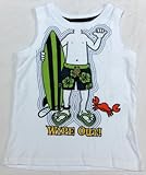 Boy Size Small 4, Wipe Out Surfer White T Shirt