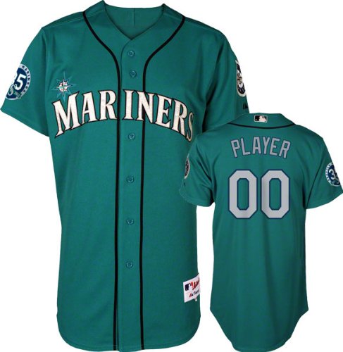 Seattle Mariners Jersey: Any Player Alternate Green Authentic Jersey with 35th Anniversary Patch