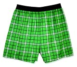 Kelly Green check plaid flannel cotton boxers boxer shorts available in 8 sizes