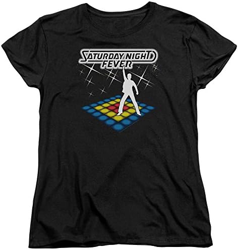 Saturday Night Fever Dance Film Tony On The Dancefloor Logo Women's T-Shirt Tee