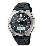 Casio #WVA470J-1A Men's Analog Digital Atomic Solar Watch