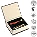Wax Seal Stamp Set, Yoption 6 Pieces Sealing Wax Stamps Copper Seals + 1 Piece Wooden Hilt, Vintage Retro Classical Initial Seal Wax Stamp Kit (Tree of Life+Bee+Heart+Compass+Feather+with Love)