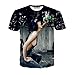 FaPlus Men's Fashion 3D Print Beauty Girl Beer Individuality Rock style T-Shirts