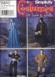 Simplicity Sewing Pattern 5840 – Use to Make – Costumes Robes Tunic Capes – Teens and Adults – Sizes XS to XL