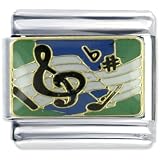 Buy Music Note Italian Charms Bracelet Link by Pugster