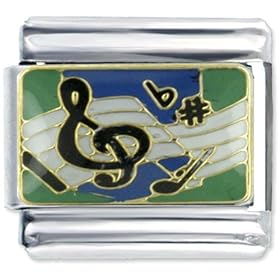 Buy Music Note Italian Charms Bracelet Link made by Pugster now!