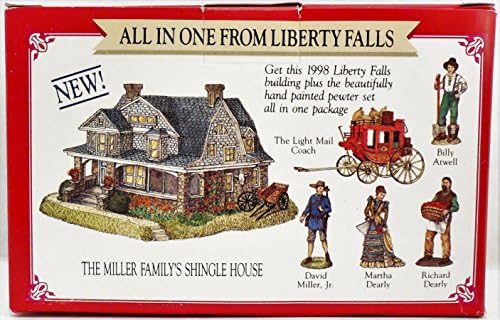 Liberty Falls Collection All In One 'The Miller Family's Shingle House' With Pewter Set Week 4 Dated 1998
