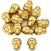 15g Skull Beads Gold Plated Skeleton 8.5mm Approx 14