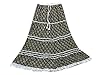 Gift for Her- Peasant Skirt Black Floral Cotton Maxi Skirt for Womans