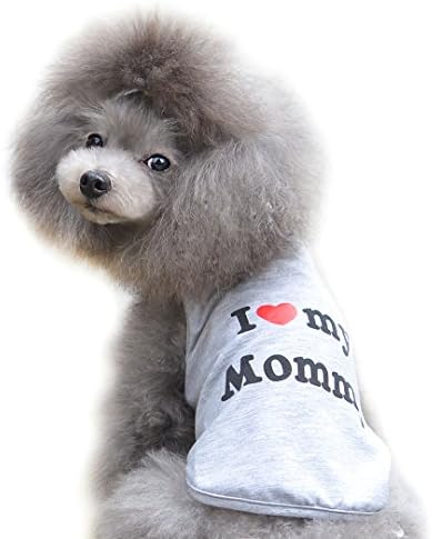 Paico Pet Cotton Dog T Shirt I Love My Mommy Size XXS