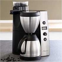 Capresso 45505 Coffee Maker, CoffeeTEAM Thermal with Burr Grinder