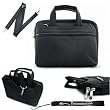 Professional Travel Unique Black Shoulder Messenger Bag Case For Coby TF-DVD1023 10.2-Inch Widescreen TFT Portable DVD/CD/MP3 Player additional accessories can easily fit on extra pockets + Includes a 4-Inch Determination Hand Strap