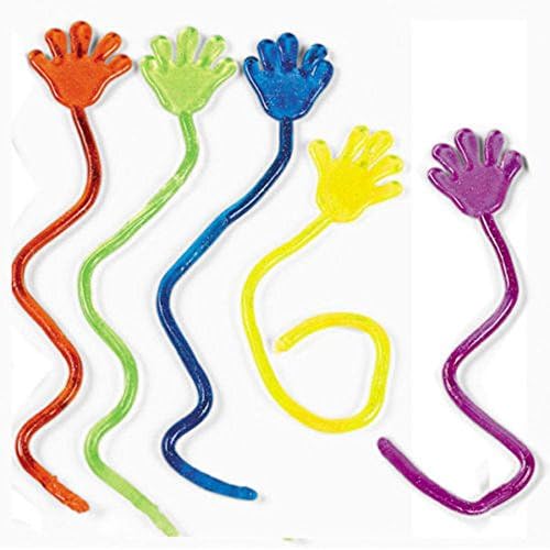 (24) Sticky Hand Toy Lot Nice Glitter Colorful Toys Child Fun Party Favor Kids
