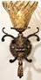 Fine Art Lamps Epicurean 407750 Art 1-LT 100w (16"H x 8"W) Sconce Light in Charred Iron with Brulee