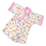 ベビー女の子　ガーゼ甚平 ちょうちょ ピンク 90cm