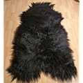 Island Schaffell Lammfell Fell schwarz 110-120cm