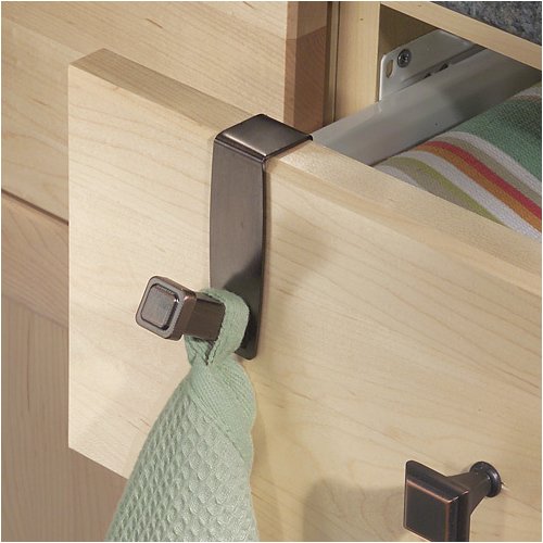 Over Cabinet Single Peg Hook in Bronze by InterDesign