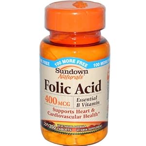 Sundown Folic Acid 400mcg 350 Tablets